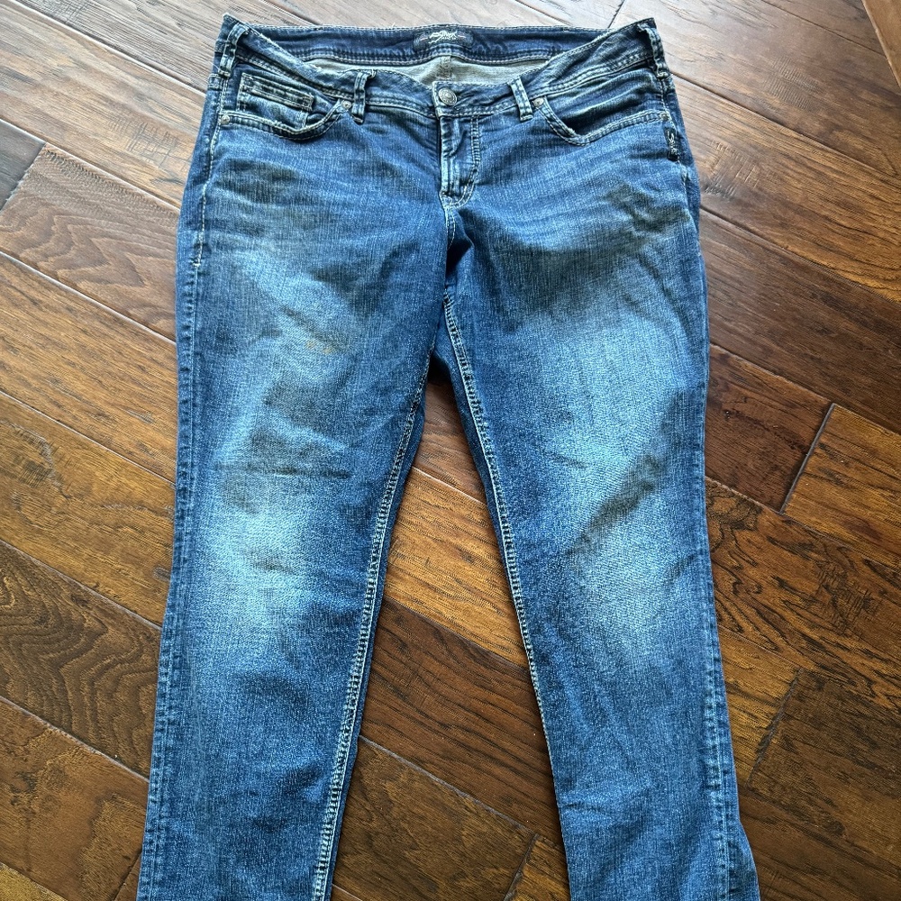 Silver size 14 L 29 Straight Leg Jean